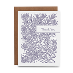 Greeting Cards - Thank You Rosemary Sprig Thank You