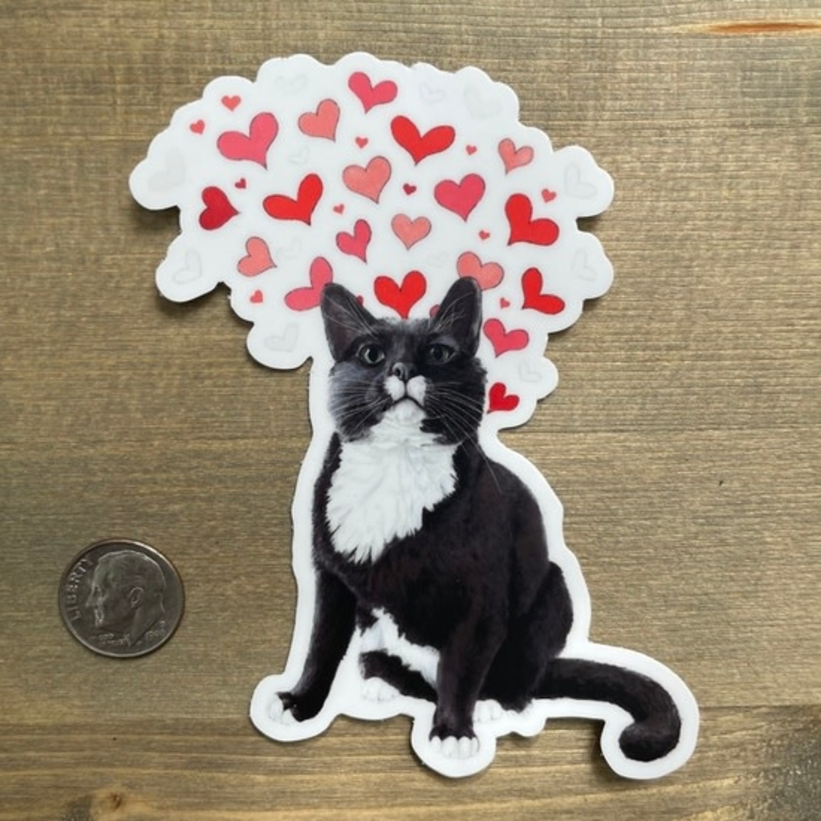 Stickers Loving Tuxedo Cat Sticker