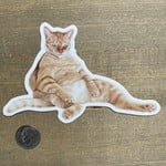 Stickers Snoozy Orange Tabby Cat Sticker