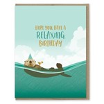 Greeting Cards - Birthday Relaxing Otter Birthday