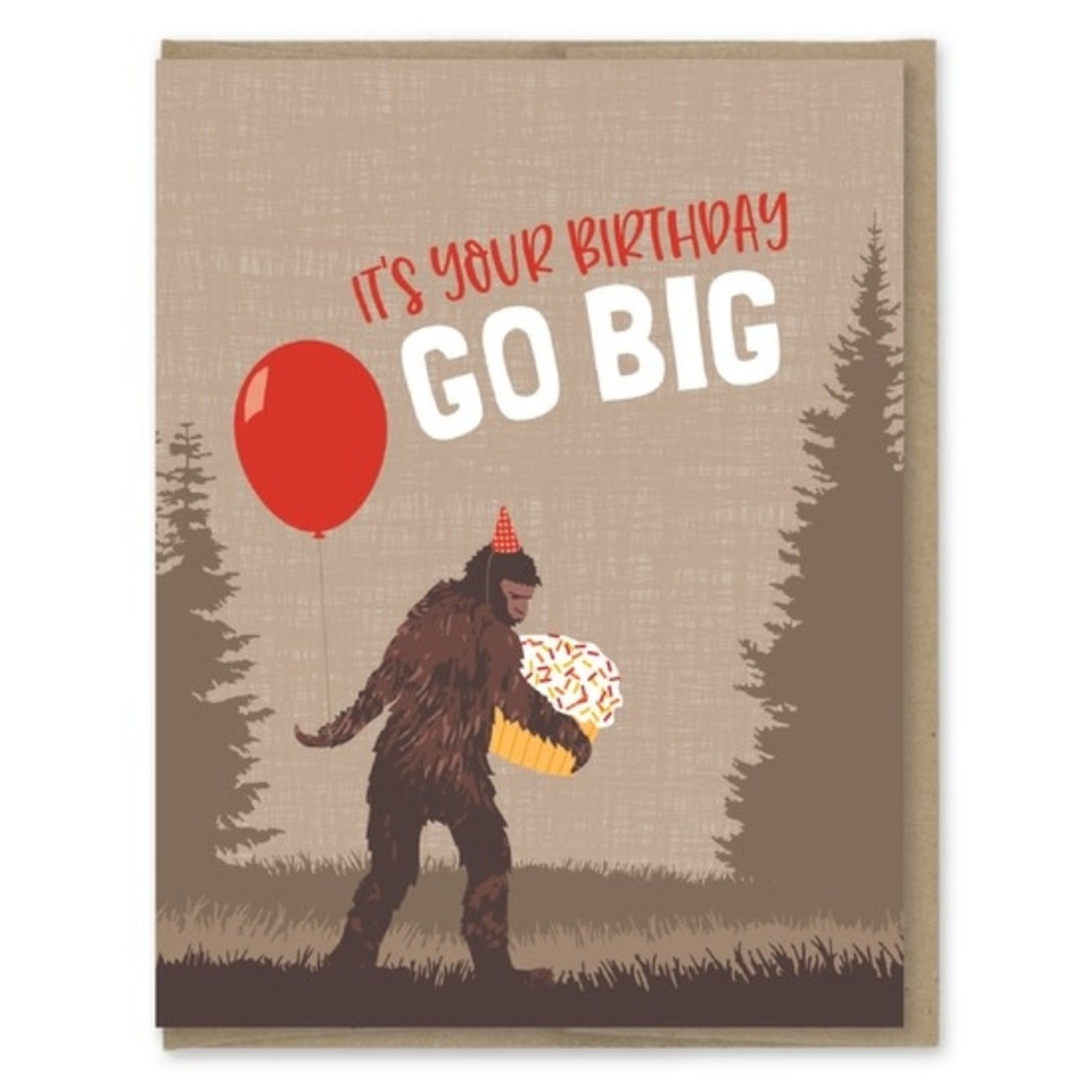 Greeting Cards - Birthday Go Big Sasquatch Birthday