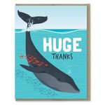 Greeting Cards - Thank You Huge Thanks Whale