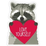 Stickers Love Yourself Raccoon Sticker