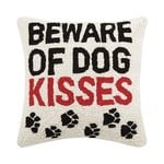 Pillows - Hooked Beware Of Dog Kisses Pillow