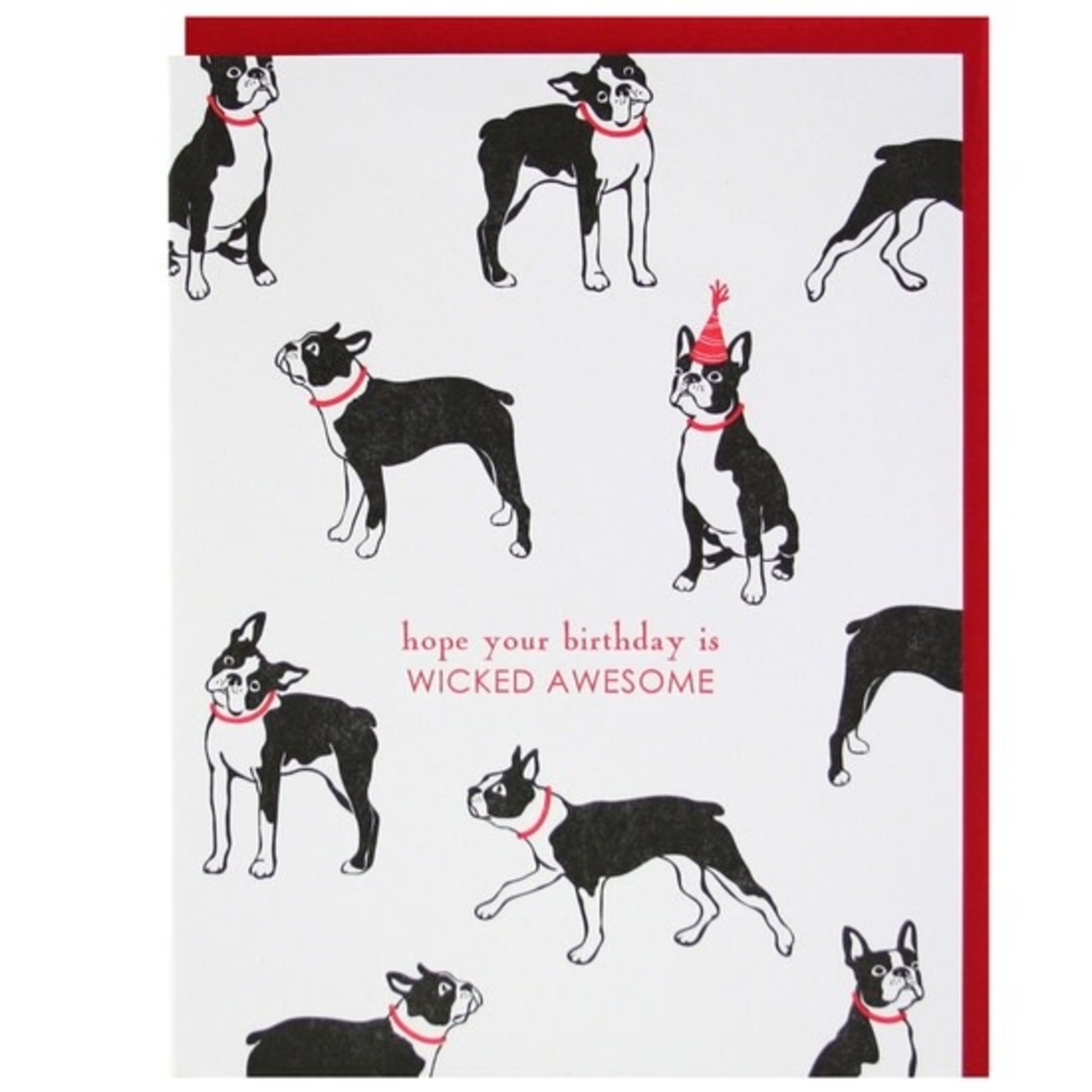 Greeting Cards - Birthday Boston Terrier Birthday