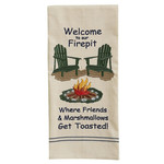 Tea Towels - Embroidered Welcome To The Firepit Towel