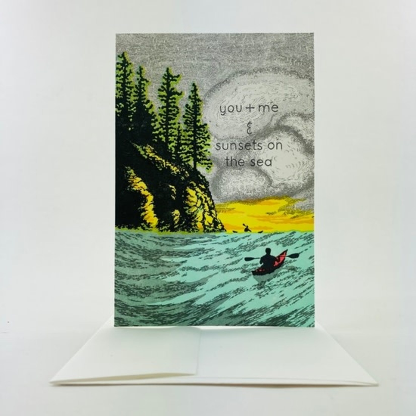 Greeting Cards - Love You + Me Sunsets On The Sea