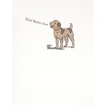 Greeting Cards - Feel Better Doggie Get Well