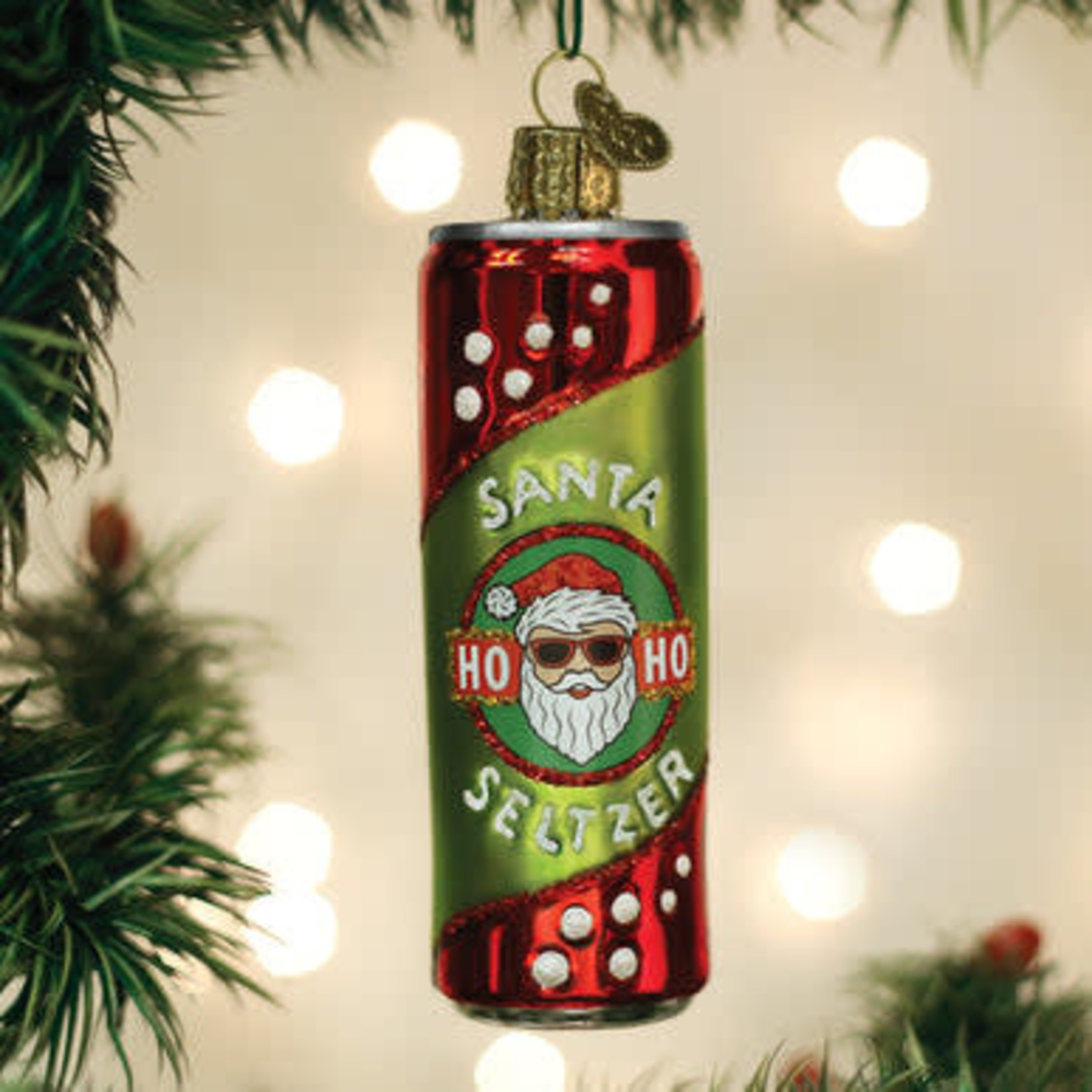 Ornaments Santa Seltzer