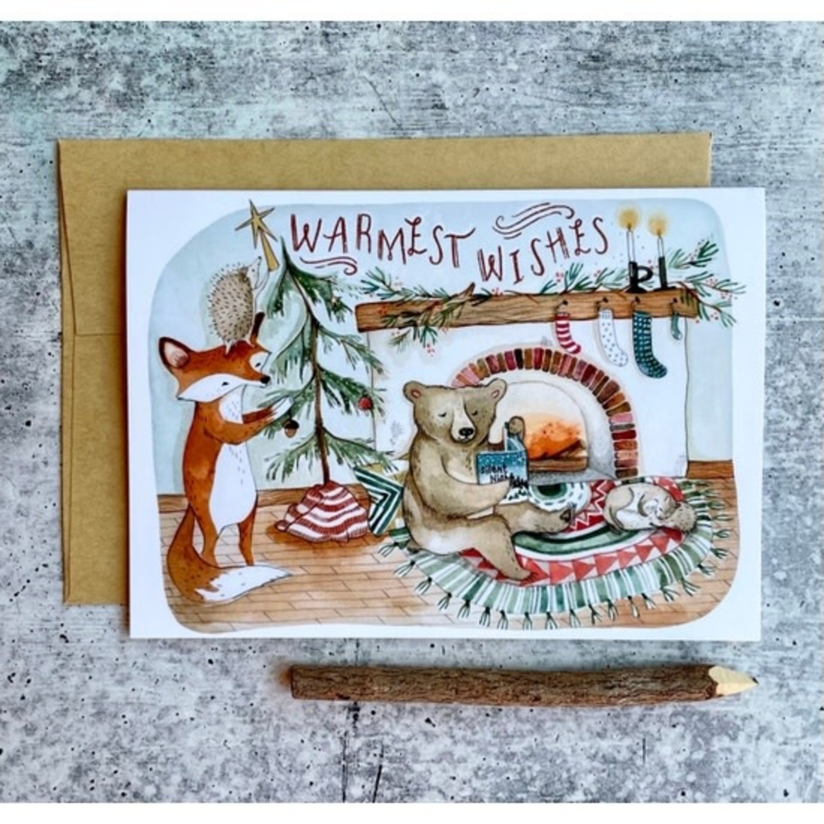 Greeting Cards - Christmas Warmest Wishes Christmas