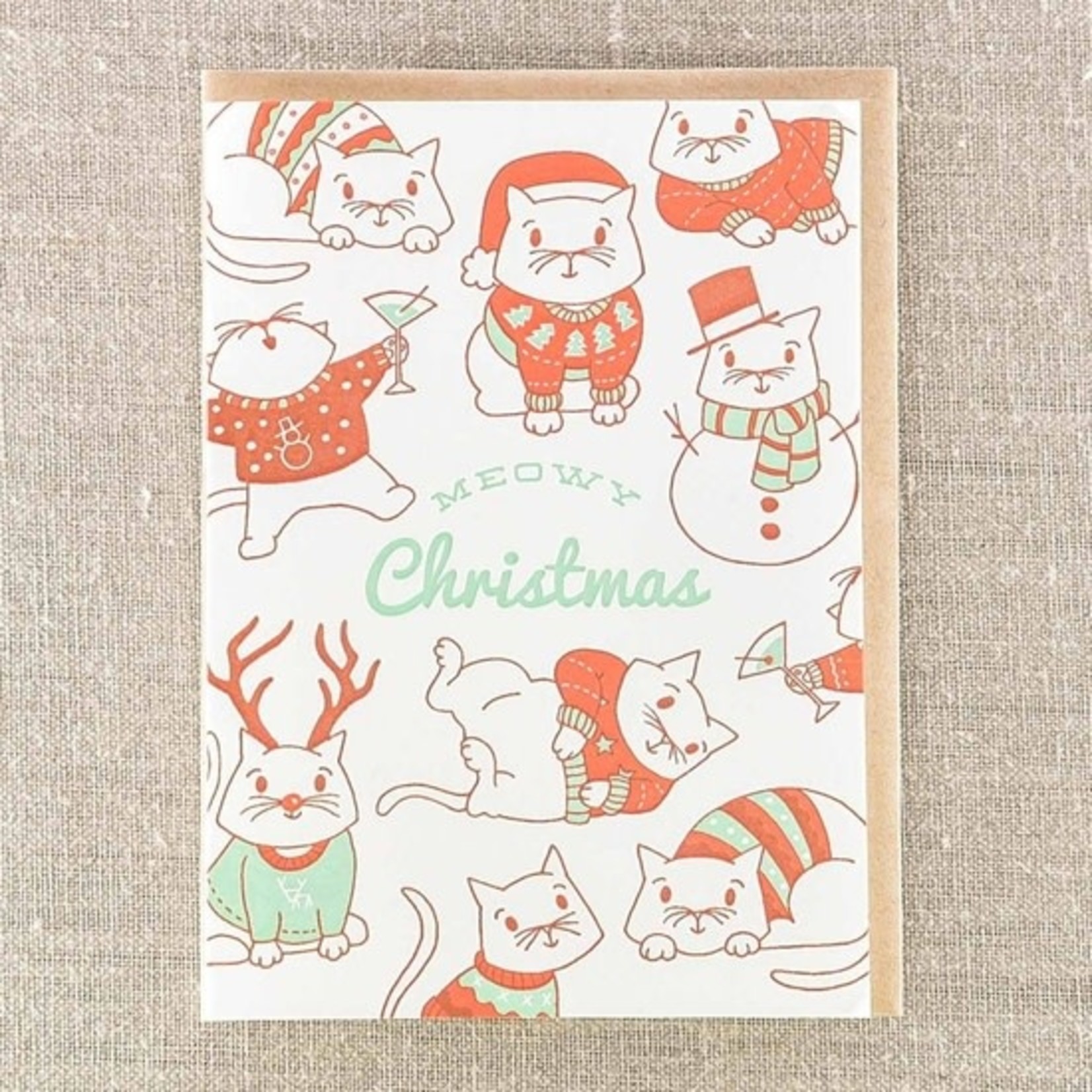 Greeting Cards - Christmas Meowy Christmas Cats