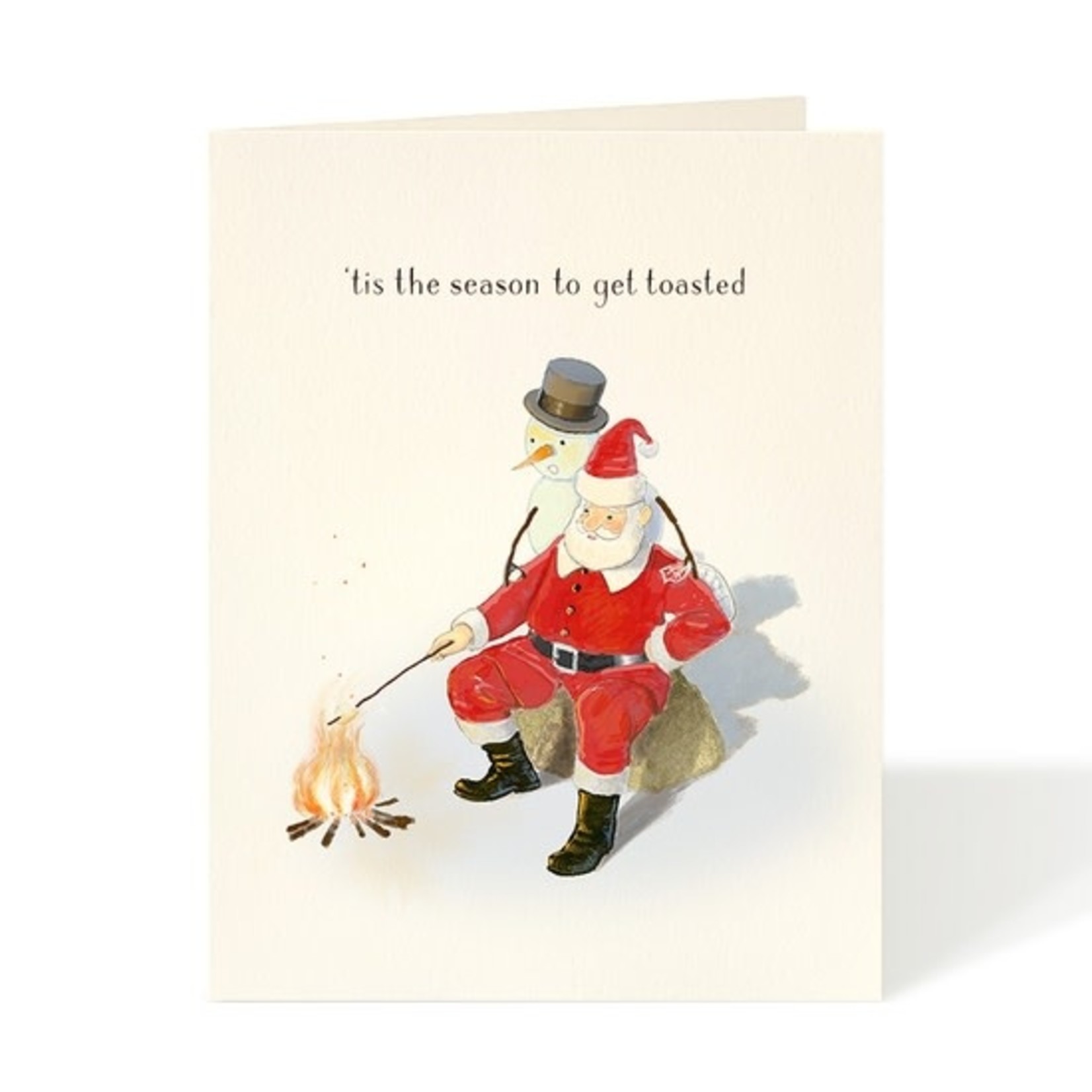 Greeting Cards - Christmas Toasted Santa Holiday