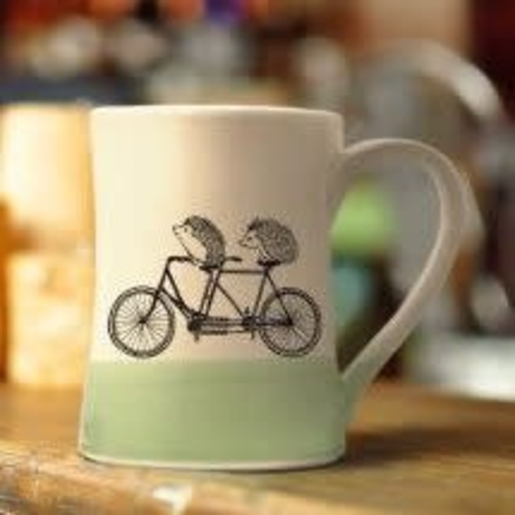 Handmade Hedgehog Tandem Bike Mug