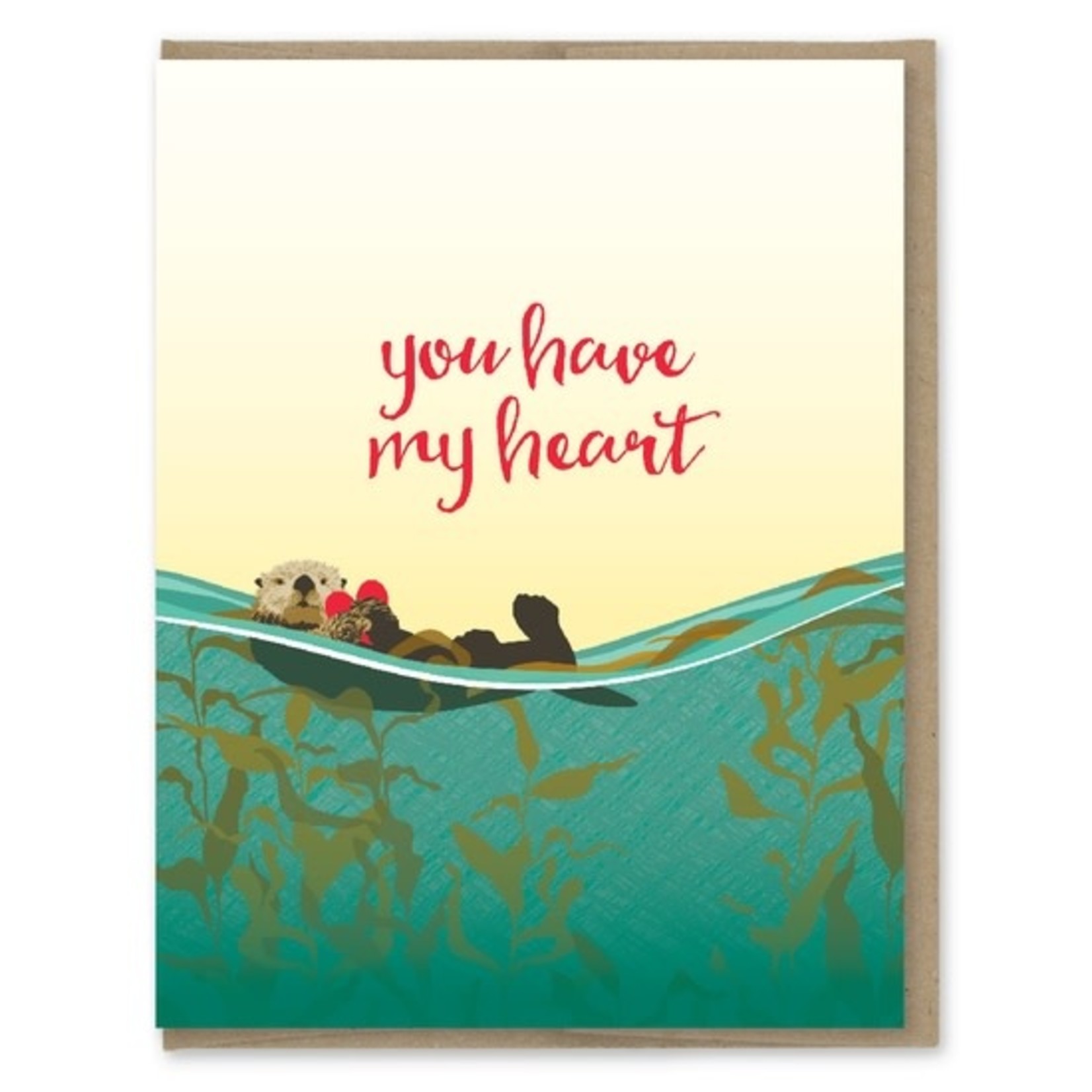 Greeting Cards - Love You Have My Heart Otter