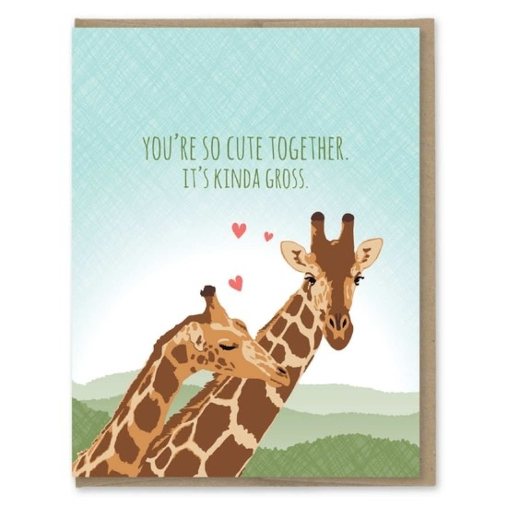 Greeting Cards - Love Kinda Gross Giraffes Love