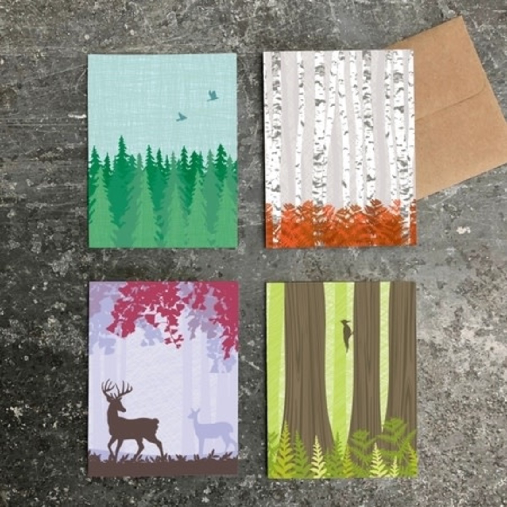 Greeting Cards - Boxed Forest Assorted Blank Note Set