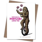 Greeting Cards - Local Unicycle Doughnut Sasquatch