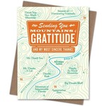 Greeting Cards - Thank You Mountains Of Gratitude Map