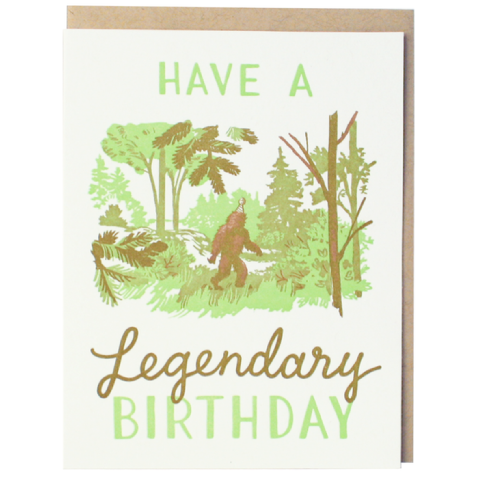 Greeting Cards - Birthday Legendary Sasquatch Birthday