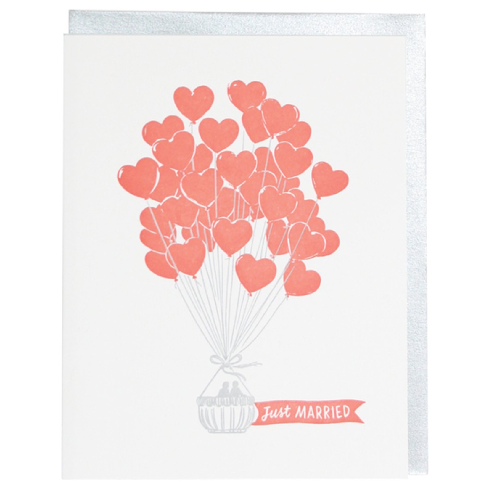 Greeting Cards - Wedding Heart Air Balloons Wedding