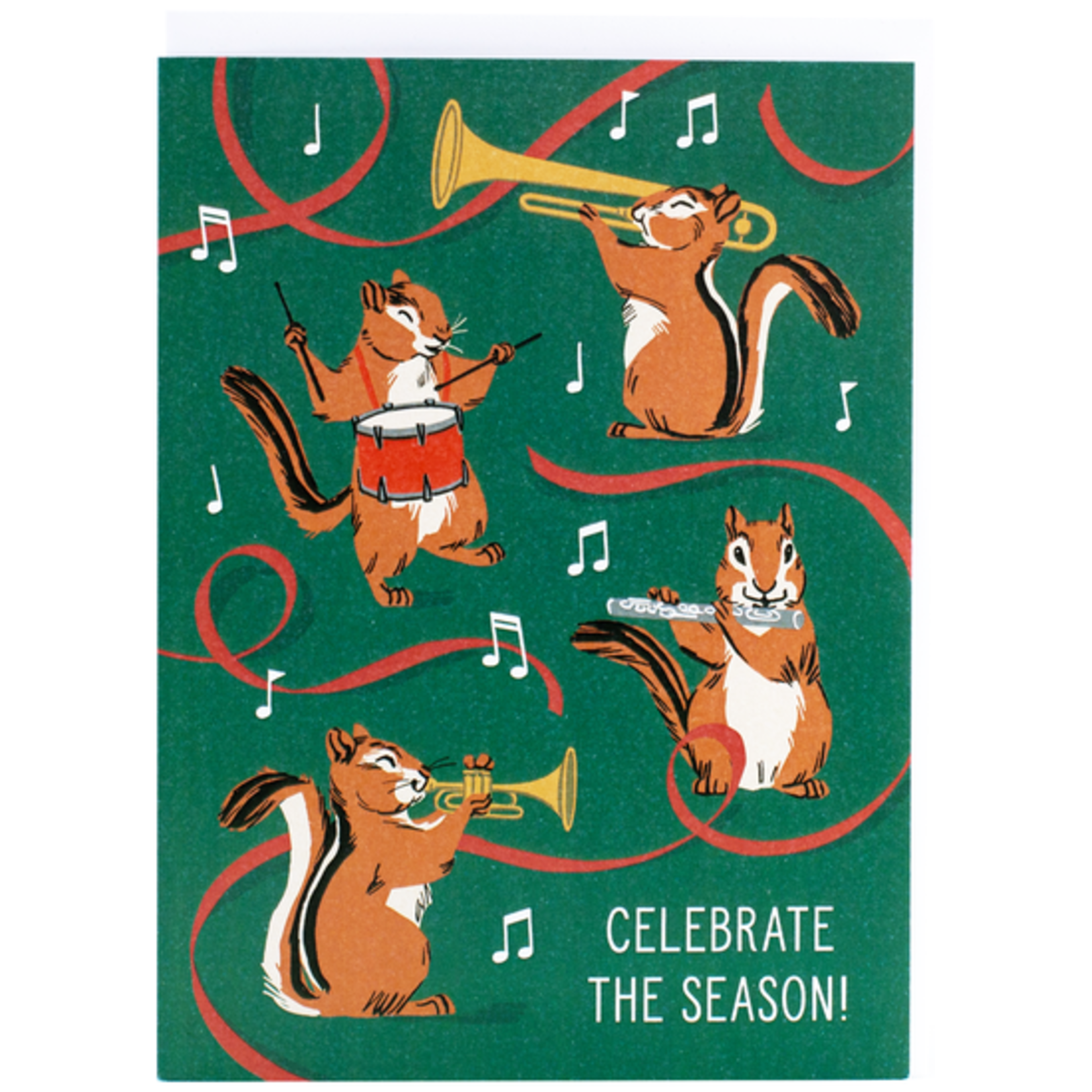Greeting Cards - Christmas Chipmunk Holiday Band