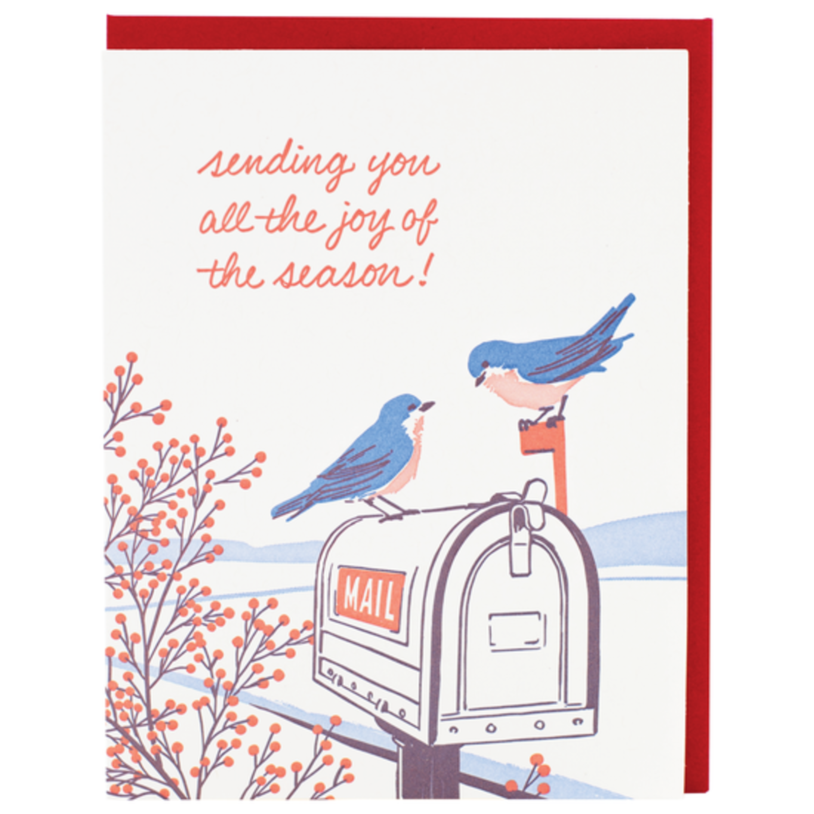 Greeting Cards - Christmas Bluebirds Holiday