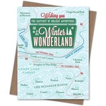 Greeting Cards - Christmas Winter Wonderland Map