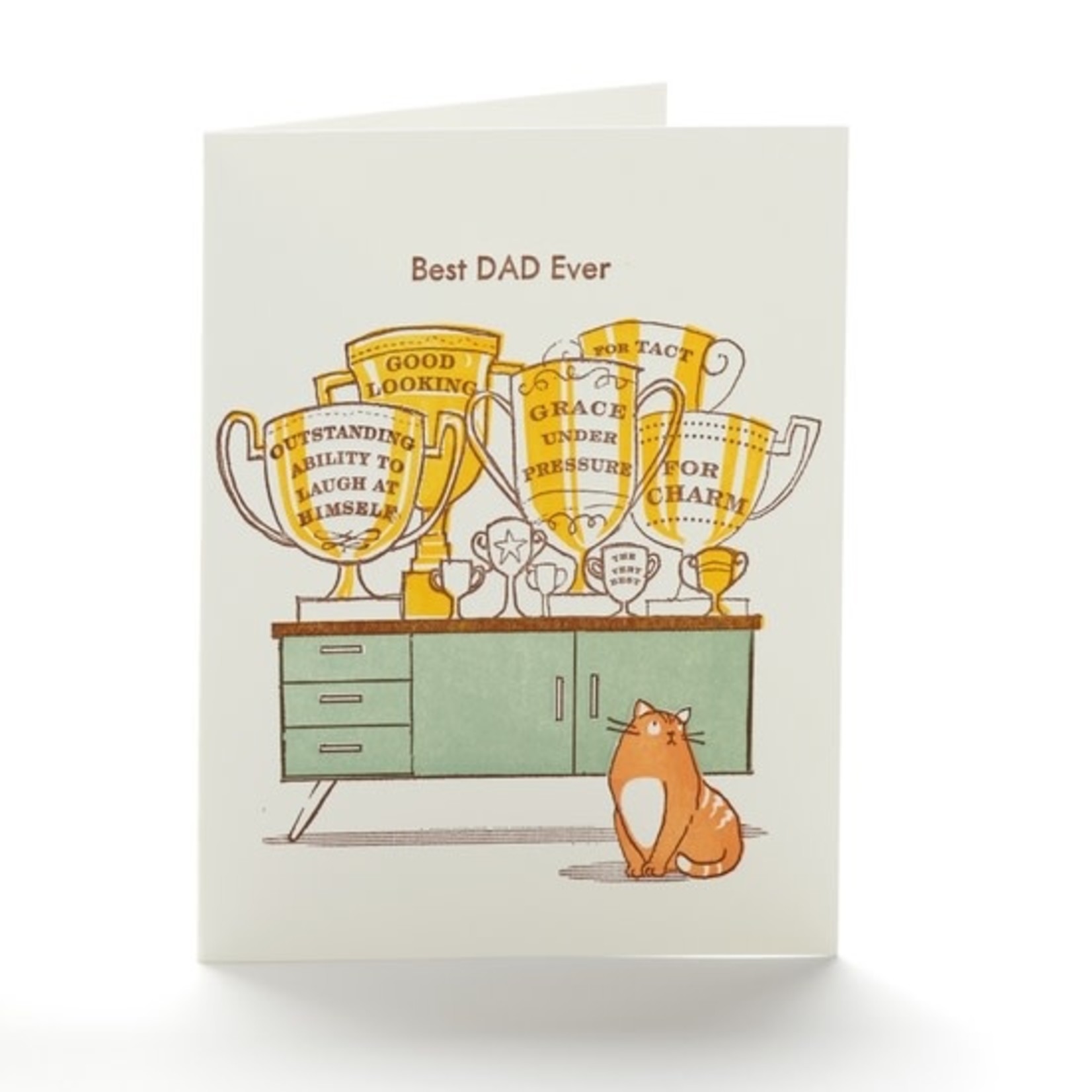 Greeting Cards - Father's Day Trophy Cat Dad