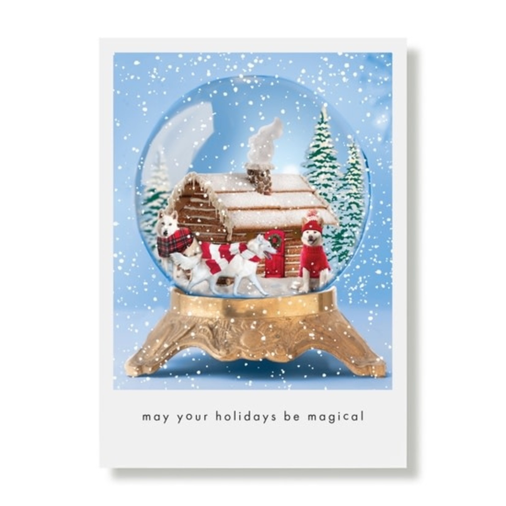 Greeting Cards - Christmas NyNy Inouk & Beauty Snowglobe