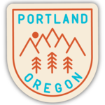 Stickers Portland Oregon Crest Badge