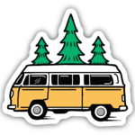 Stickers VW Bus & Trees