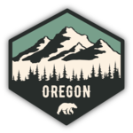 Stickers Oregon Bear Hexagon