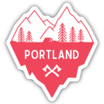 Stickers Portland Cross Axes