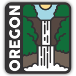 Stickers Oregon Waterfall
