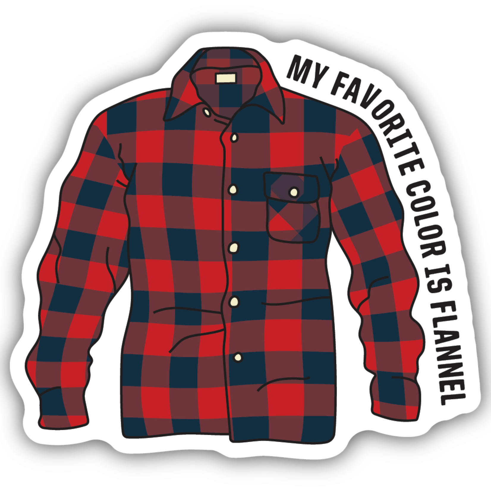 Stickers Plaid Flannel Shirt