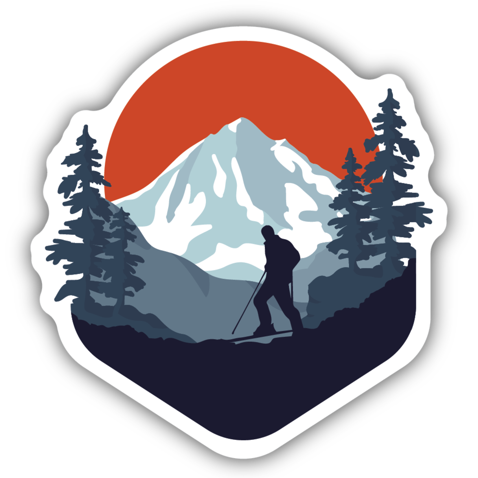 Stickers Mountain Skier