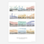 Prints Portland Bridges 18x24 Poster