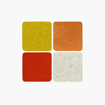 Coasters Sq Felt Coasters S/4 Radiant