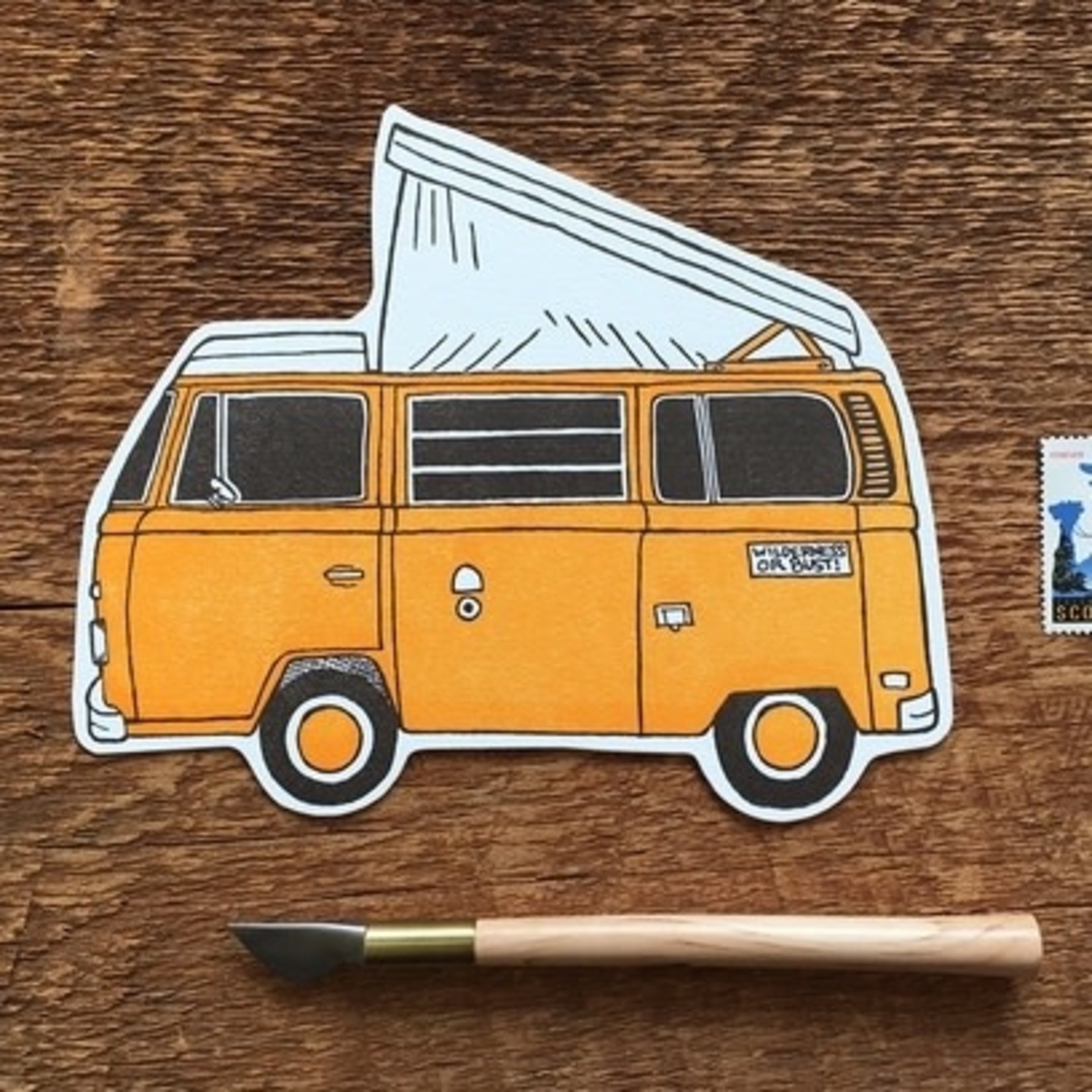 Postcards Camper Van Die Cut Postcard