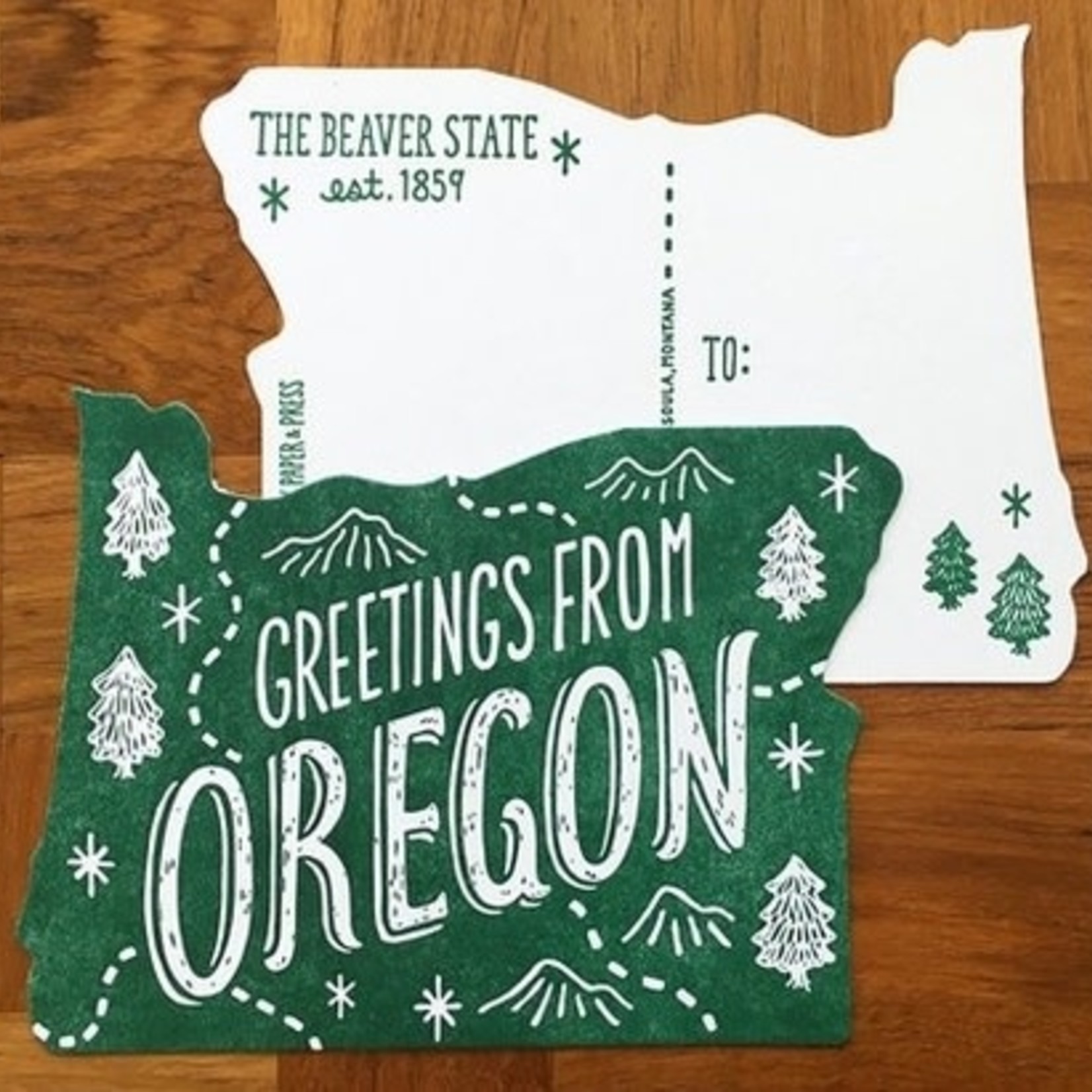 Postcards Oregon Die Cut Postcard