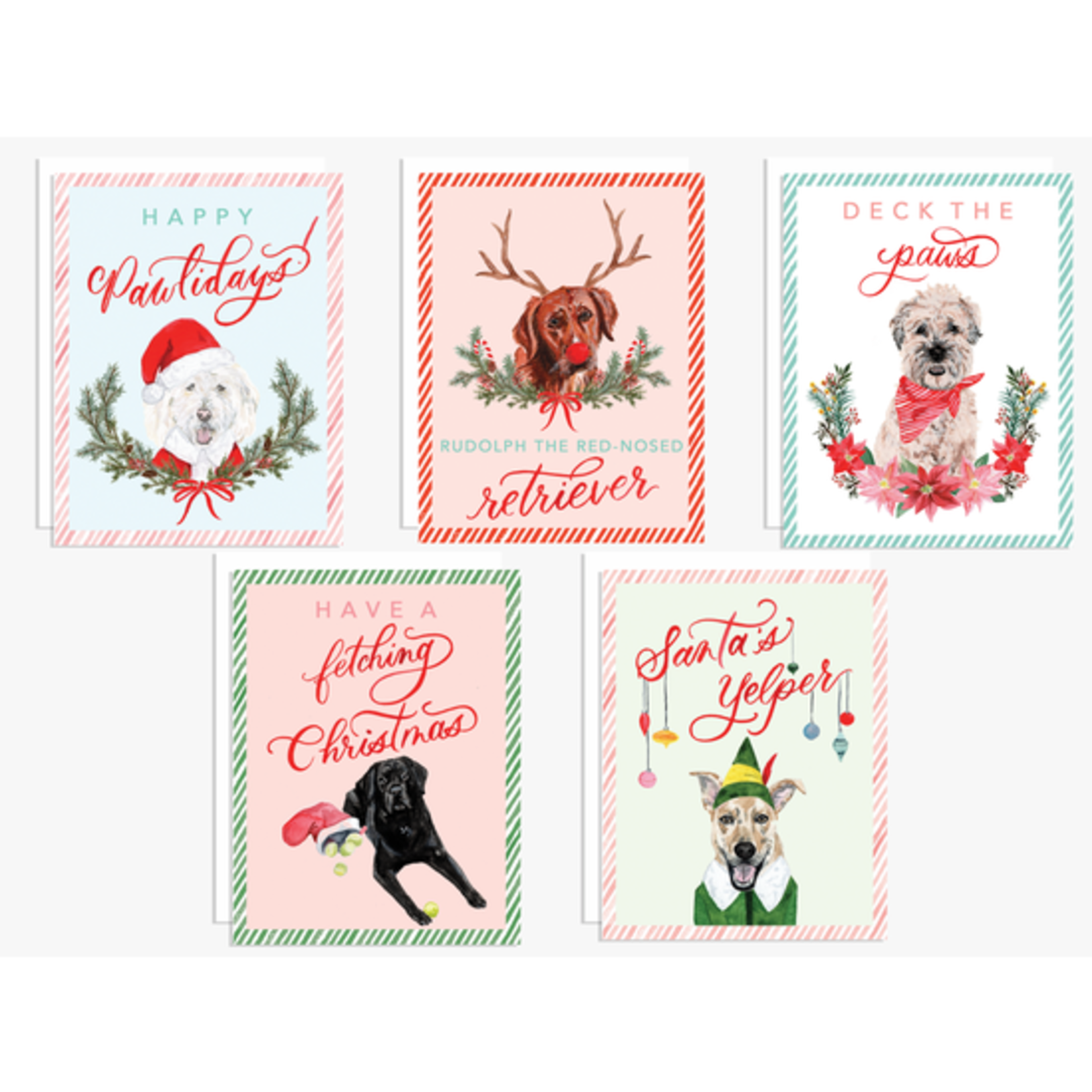 Greeting Cards - Boxed Christmas Dogs Box of 5