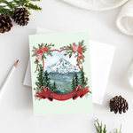 Greeting Cards - Christmas Mt Hood Christmas Crest