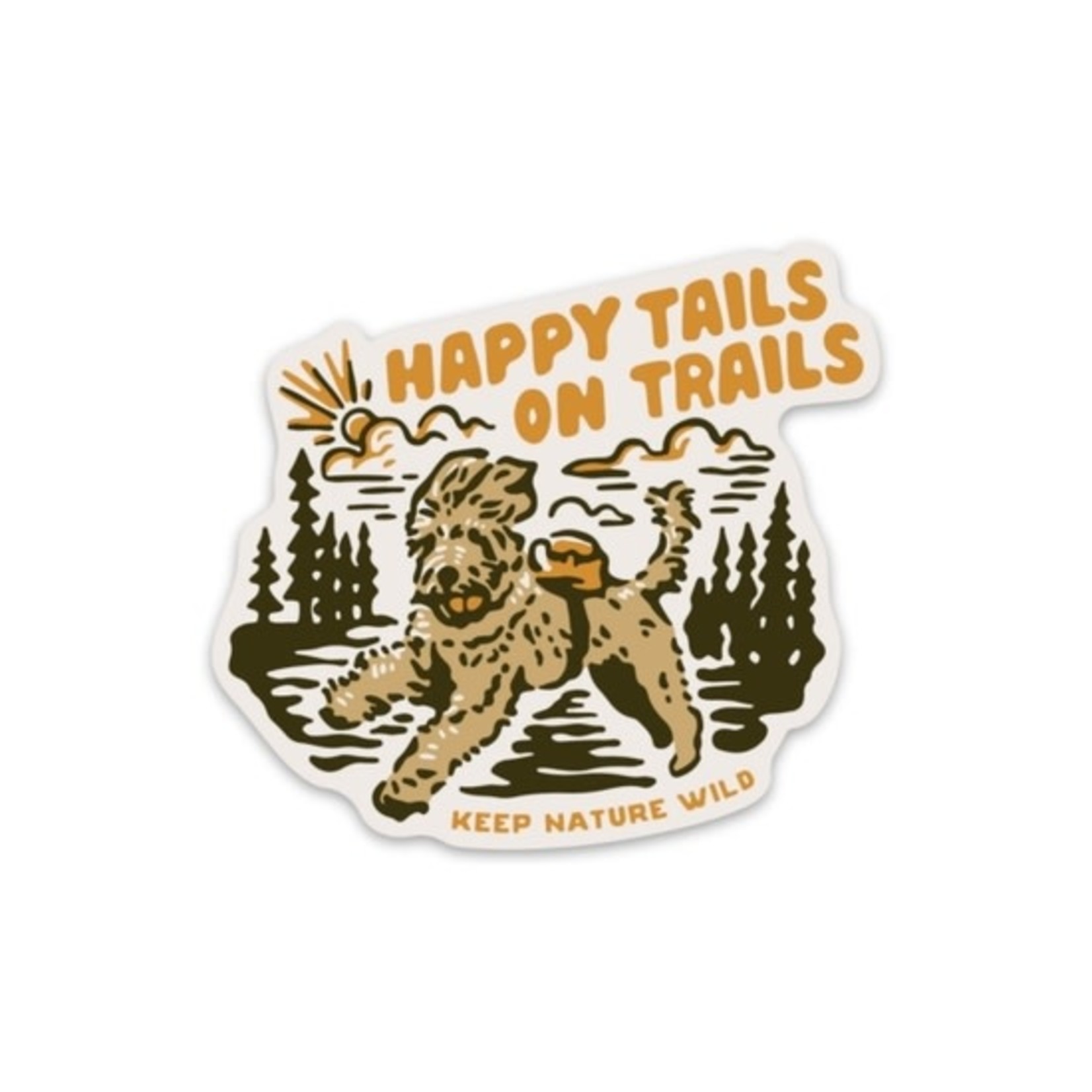 Stickers Dog Happy Tails On Trails Sticker