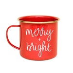 Enamelware MERRY & BRIGHT Enamel Mug
