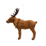 Ornaments Faux Fur Elk Ornament