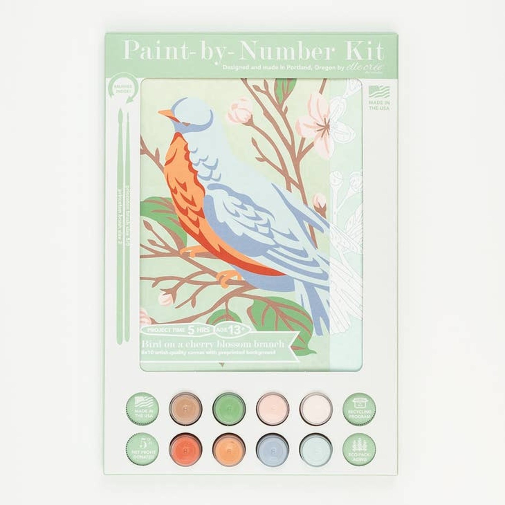 DIY Kits Bird On Branch Paint-By-Number Kit