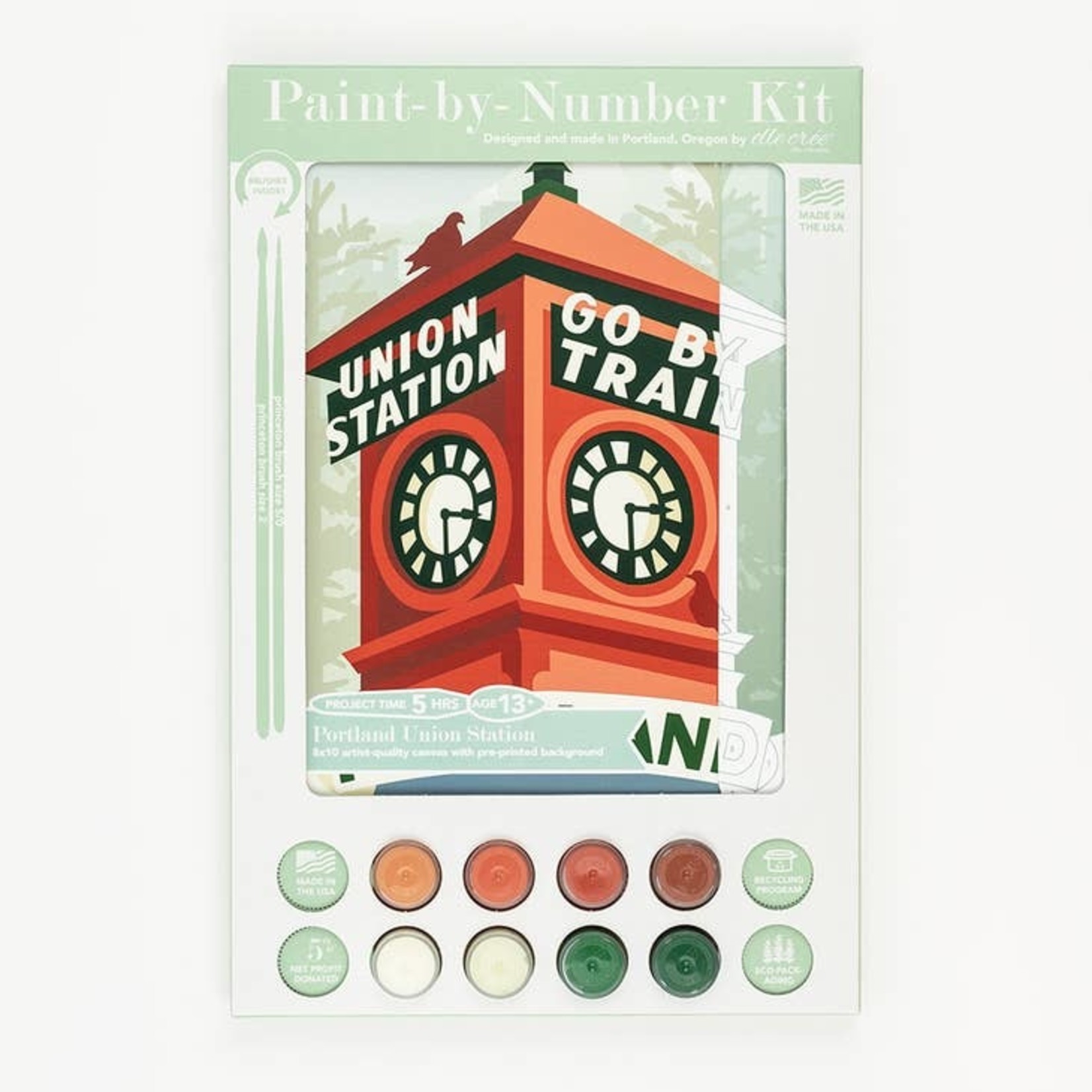 DIY Kits Portland Union Station Paint-By-Number Kit