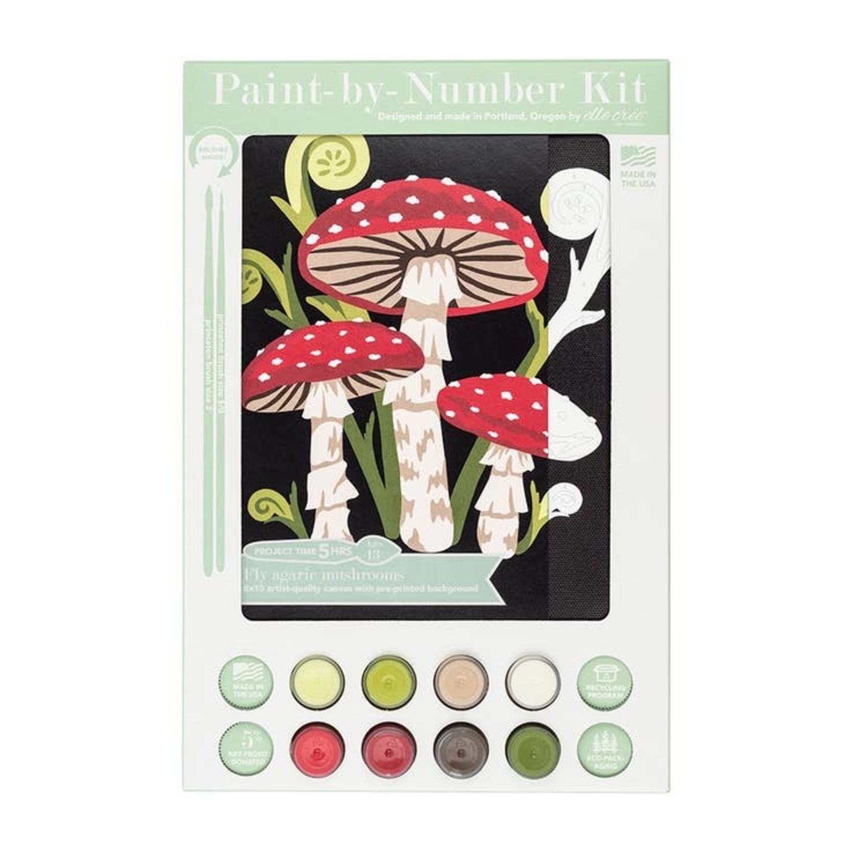 DIY Kits Fly Agaric Mushrooms Paint-By-Number Kit