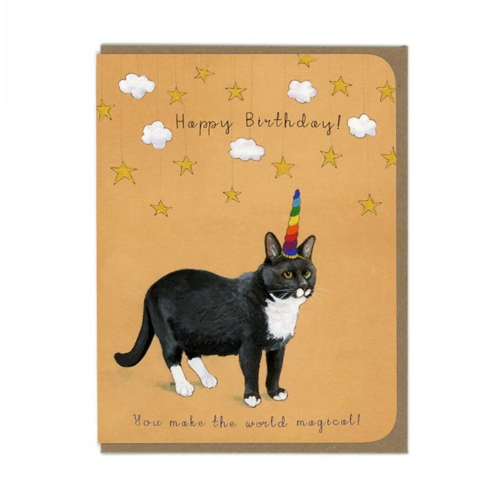 Greeting Cards - Birthday Cat Unicorn Birthday