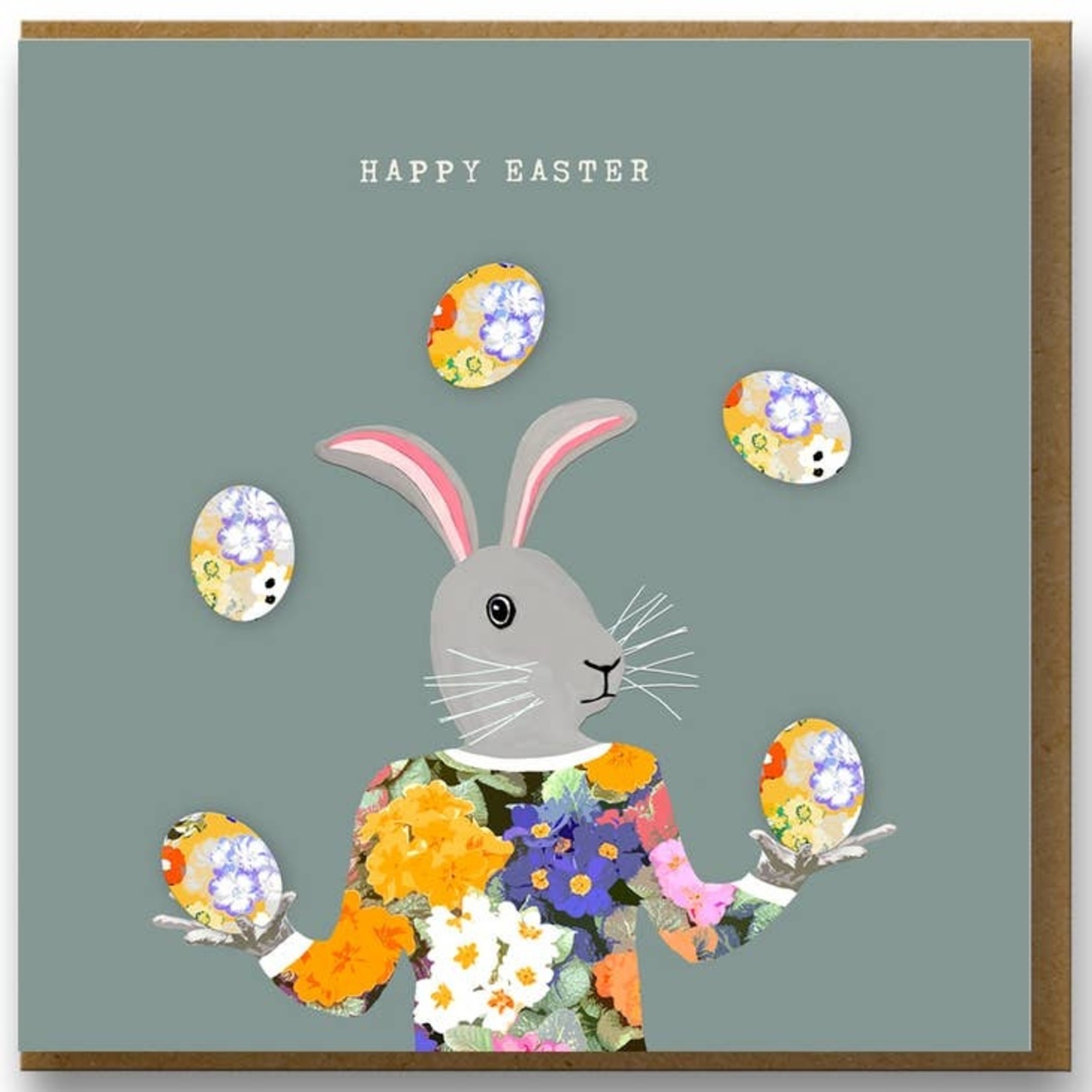 Greeting Cards - Easter Juggling Bunny Easter